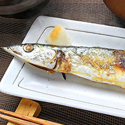 美味しそうに焼けた秋刀魚